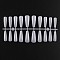 Solid Color Plastic Seamless Toe False Nail, Practice Manicure Nail Art Tool, Slate Gray, 26~32x6~13mm, 20pcs/set.