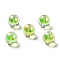 Two Tone UV Plating Rainbow Iridescent Acrylic Beads, Bead in Bead, Round, Lime Green, 15~15.5x15.5~16mm, Hole: 3~3.1mm