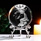 Inner Carving Constellation Glass Crystal Ball Diaplay Decoration, Fengshui Home Decor, Scorpio, 80mm