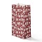 Christmas Theme Rectangle Paper Bags, No Handle, for Gift & Food Package, Word, 12x7.5x23cm