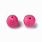 Opaque Acrylic Beads, Faceted, Teardrop, Deep Pink, 15x14.5mm, Hole: 2mm, about 243pcs/500g