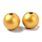 Wood Large Hole European Beads, Round, Gold, 19~20x18mm, Hole: 4.2mm