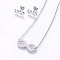 Tarnish Resistant 304 Stainless Steel Jewelry Sets, Stud Earrings and Pendant Necklaces, Infinity, Stainless Steel Color, Necklace: 18.9 inch(48cm), Stud Earrings: 13x7x1.2mm, Pin: 0.8mm