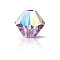 Preciosa&reg Crystal Beads, Czech Crystal, Bicone(451 69 302 Rondelle), 20020 201 Light Amethyst Glitter, 3mm, Hole: 0.8mm