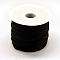 Nylon Thread, Rattail Satin Cord, Black, 1.5mm, about 49.21 yards(45m)/roll