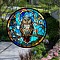 Acrylic Wall Decorations, Hanging Ornament, Flat Round, Owl, 150mm