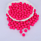 Round Silicone Focal Beads, Chewing Beads For Teethers, DIY Nursing Necklaces Making, Deep Pink, 15mm, Hole: 2mm