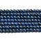 Cubic Zirconia Imitation Pearl Bead Strands, Round, Marine Blue, 3mm, Hole: 0.7mm, about 114~117pcs/strand, 14.80''~14.96''(37.6~38cm)