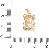 Brass with Red Enamel Pendants KK-CBAF749-02A-3