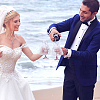 Organza & Cloth Bride and Groom Full Dress Wine Bottle Cover AJEW-DR0001-67-7