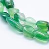 Natural Dyed & Heated Green Agate Beads Strands G-K203-41-3