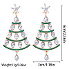 Christmas Alloy Dangle Stud Earrings FS-WG10992-23-1