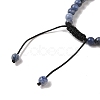 6mm Round Natural Sodalite Braided Bead Bracelets BJEW-C067-01A-03-4
