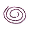 Natural Garnet Beads Strands X-G-F619-17A-4mm-2