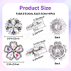 Gorgecraft 8Pcs 2 Style Alloy Rhinestone Snap Buttons DIY-GF0007-69-2