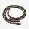 Faceted Natural Ruby in Zoisite Rondelle Beads Strands X-G-K090-04-4
