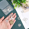 Unicraftale 10Pcs 10 Styles 201 & 304 Stainless Steel Pendants STAS-UN0047-50-4