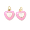 Brass Enamel Pendants KK-B170-01G-04-1