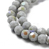 Opaque Glass Beads Strands EGLA-A035-P6mm-L22-3