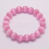 Cat Eye Beads Stretch Bracelets BJEW-F242-8mm-05-1