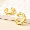 Rack Plating Brass Ring Cuff Earrings for Women EJEW-H135-01G-02-1