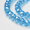 Electroplate Glass Beads GR10MM-AB-2