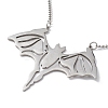 Non-Tarnish 2Pcs 2 Style 304 Stainless Steel Bat Pendant Necklaces Set NJEW-E092-01P-5