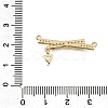 Brass Micro Pave Clear Cubic Zirconia Connector Charms CU-CBA3569-04G-C-3