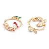 Rack Plating Alloy Enamel Pendants FIND-A040-04KCG-3