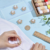 6Pcs Flower Alloy Plastic Cufflinks FIND-CY0001-65A-3