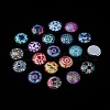 Mosaic Printed Glass Half Round/Dome Cabochons GGLA-N004-12mm-G-7