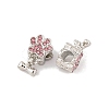 Rack Plating Alloy Rhinestone European Dangle Charms FIND-C055-19P-02-2
