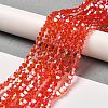 Transparent Electroplate Glass Beads Strands EGLA-A039-T3mm-B14-4