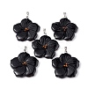 Natural Black Onyx(Dyed & Heated) Big Pendants G-B040-01P-02-1