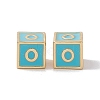 Rack Plating Brass Enamel Beads KK-B060-04G-06O-2
