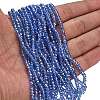 Electroplate Glass Beads Strands GL-CBAA615-02F-1