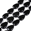 Natural Black Gemstone Beads Strands G-Q164-C01-01-1