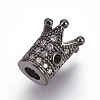 Brass Micro Pave Cubic Zirconia Beads ZIRC-F088-029B-2
