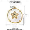 304 Stainless Steel Enamel Pendants STAS-OY011-73G-2