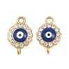 304 Stainless Steel Crystal Rhinestone Connector Charms STAS-G398-24G-01-1