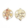 Rack Plating Alloy Enamel Pendants X-ENAM-N055-079-3