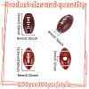 4Bags 2 Styles Opaque Acrylic European Large Hole Beads SACR-HY0001-09-2