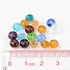 Faceted Rondelle Transparent Glass Beads GLAA-R152-6mm-M1-4