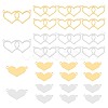 24Pcs 4 Styles Valentine's Day 304 Stainless Steel Connector Charms STAS-DC0011-68-1