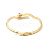 Cubic Zirconia Snake Open Cuff Bangle BJEW-P281-09G-02-3