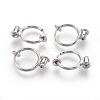 Brass Clip-on Hoop Earrings KK-L168-04P-1