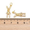 Brass Micro Pave Cubic Zirconia Pendants KK-H093-16A-G-3