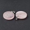 Natural Rose Quartz Pendants G-P491-03P-06-4