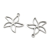 Hollow 201 Stainless Steel Pendants STAS-F337-10G-P-2