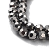 Faceted(32 Facets) Electroplate Glass Bead Strands X-EGLA-R042-6mm-06-2